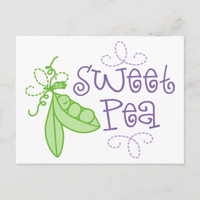 Sweet Pea Postcard (Front)