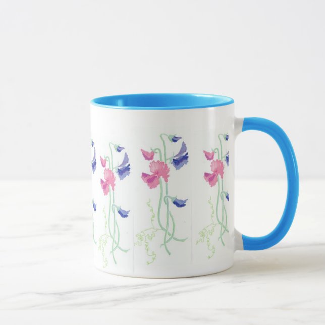 Sweet Pea Ringer Mug (Right)
