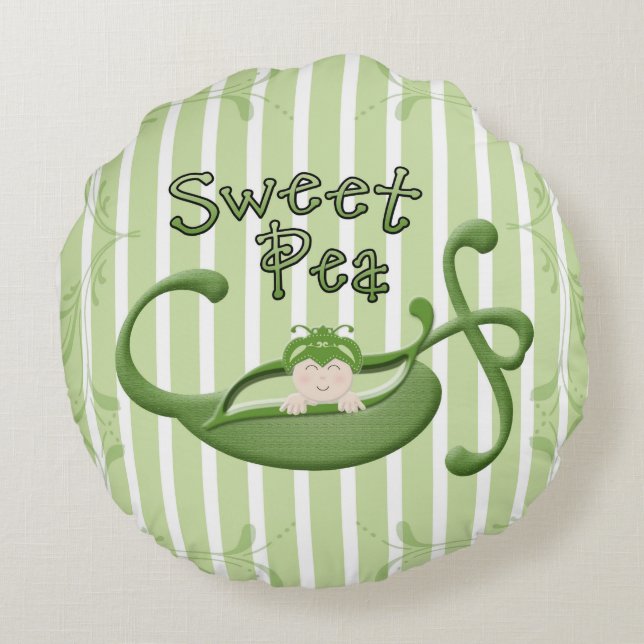Sweet Pea Round Cushion (Back)