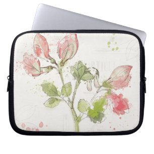 Sweet Pea watercolor Laptop Sleeve