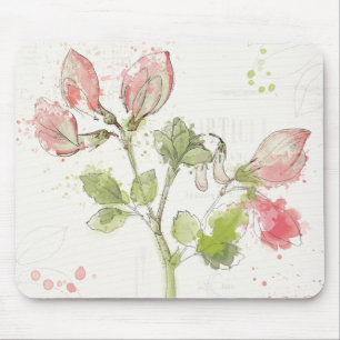 Sweet Pea watercolor Mouse Mat