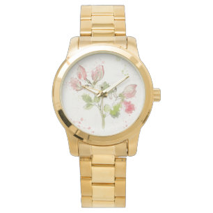Sweet Pea watercolor Watch