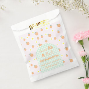 Sweet Peach 1st Birthday Favour Bags