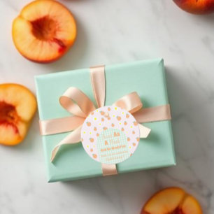 Sweet Peach 1st Birthday Favour Tags