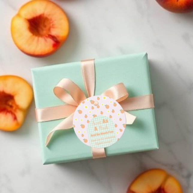 Sweet Peach 1st Birthday Favour Tags (Creator Uploaded)