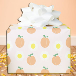 Sweet Peach 1st Birthday Wrapping Paper