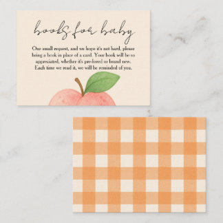 Sweet Peach Baby Shower Books For Baby Business Card