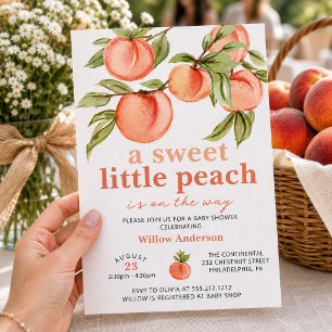 Sweet Peach Baby Shower Invitation