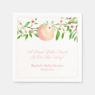 Sweet Peach Baby Shower Party Napkin