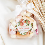 Sweet Peach Baby Shower Round Gift Favour Stickers<br><div class="desc">This design features a painted bunch of sweet peaches hanging from a branch. Place these round stickers on invitations,  favours,  gifts,  treats and more! See the entire collection for more matching items!</div>