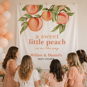 Sweet Peach Baby Shower Tapestry