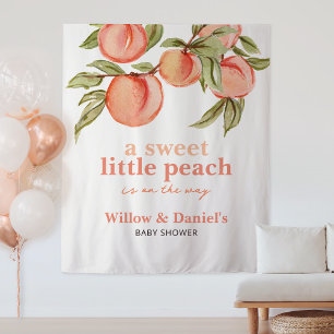 Sweet Peach Baby Shower Tapestry
