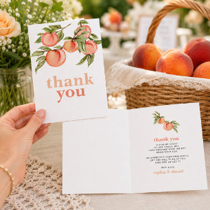 Sweet Peach Baby Shower Thank You Cards