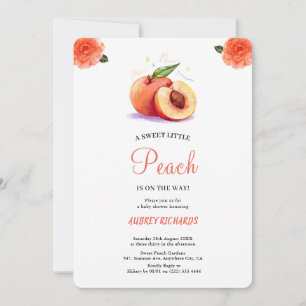 SWEET PEACH babyshower invitation