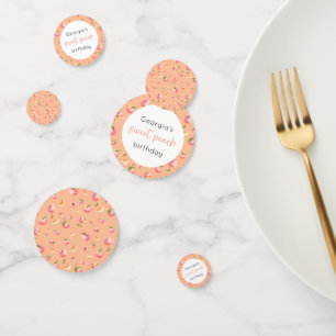 Sweet Peach Birthday Confetti