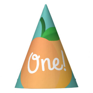 Sweet Peach Cute Fruit 1st Birthday Party Theme Party Hat