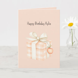 Sweet Peach Gift Birthday Card