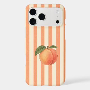 Sweet Peach on Soft Orange and Cream Stripes