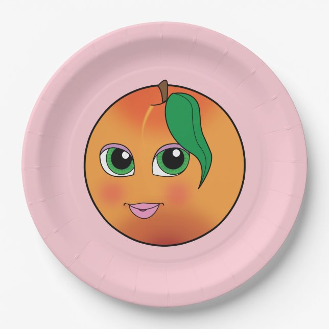 Sweet Peach Paper Plate (Front)