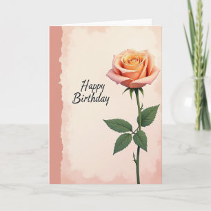 Sweet Peach Rose Card