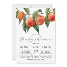 Sweet Peach Watercolor Baby Shower