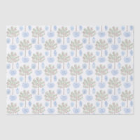 Sweet Peach Watercolor Tree Blue White Ginger Jar