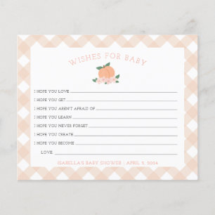 Sweet Peach   Wishes for Baby Shower Game