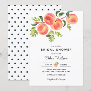Sweet Peaches Bridal Shower Invitation