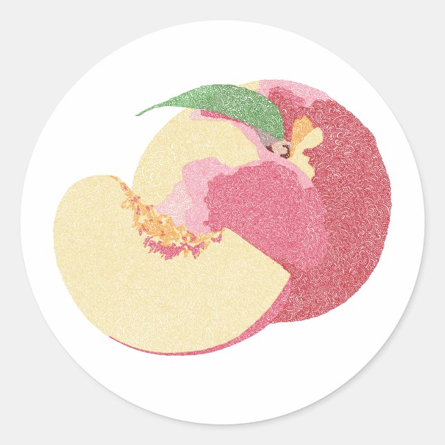 Sweet Peaches Classic Round Sticker (Front)