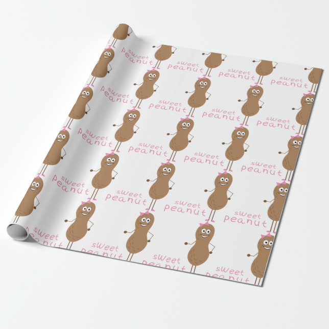 Sweet Peanut Wrapping Paper (Unrolled)