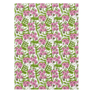 Sweet peas and bumblebees 4 tablecloth