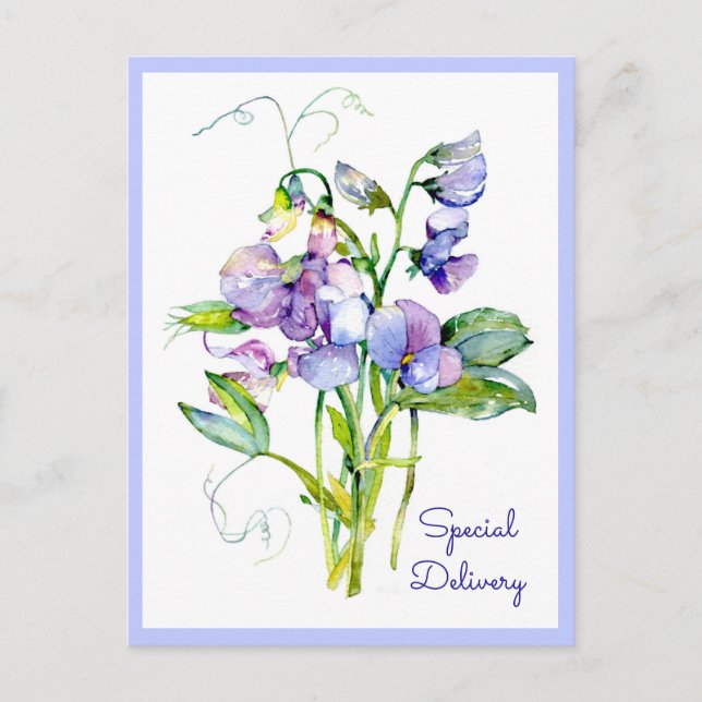 Sweet Peas Anytime Card (Front)