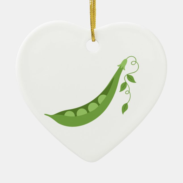 Sweet Peas Ceramic Tree Decoration (Front)