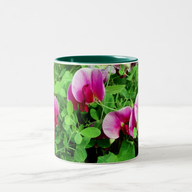Sweet Peas design mug (Center)