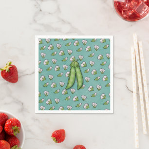 Sweet Peas Garden Themed Baby Shower Napkin
