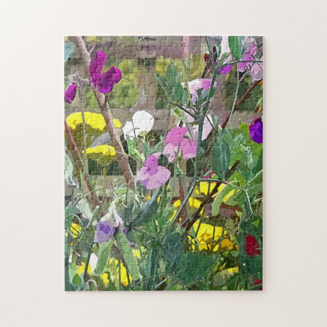 SWEET PEAS JIGSAW PUZZLE (Vertical)