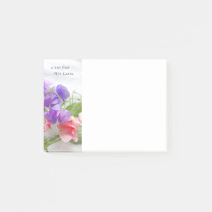 Sweet peas post-it notes