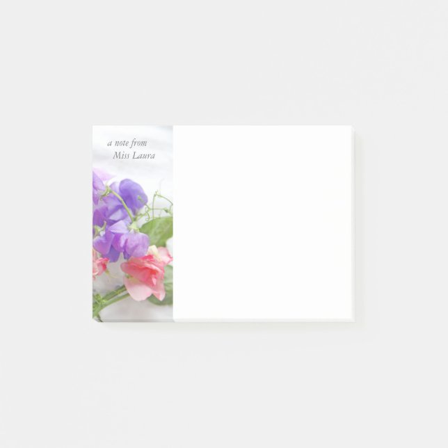 Sweet peas post-it notes (Front)