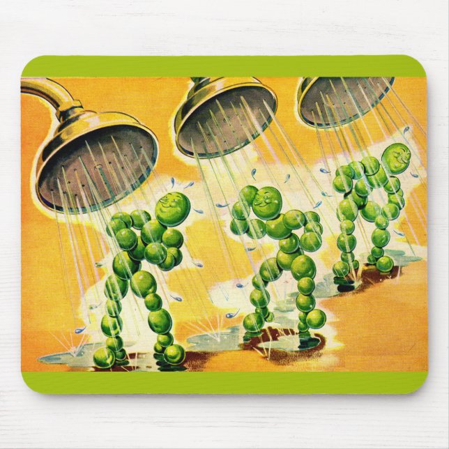 sweet peas taking showers mouse mat (Front)