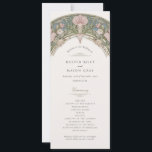 Sweet Peas Wedding Ceremony Program Invitation<br><div class="desc">This beautifully designed wedding ceremony program is perfect for couples seeking an elegant, vintage-inspired touch for their special day. The program features intricate sage and white floral motifs, reminiscent of classic vintage artistry, adding a timeless charm to your wedding decor. The delicate scrollwork and symmetrical floral design bring sophistication and...</div>