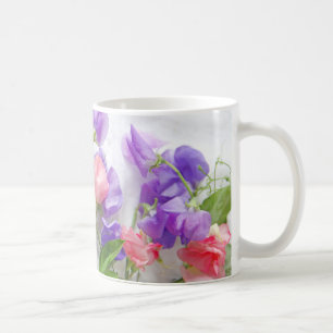 Sweet peas with words coffee mug