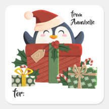 Sweet penguin wishes Merry Christmas