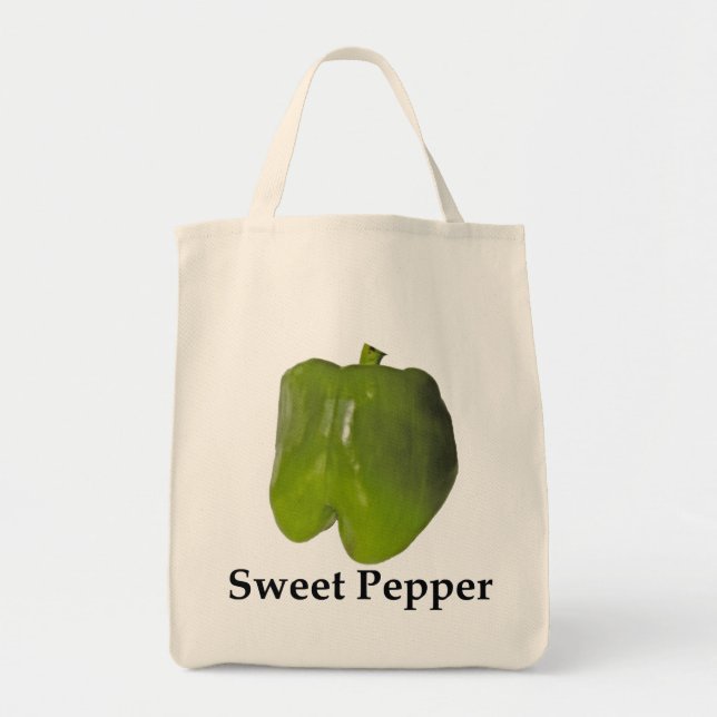 SWEET PEPPER - GREEN PEPPER TOTE BAG (Front)