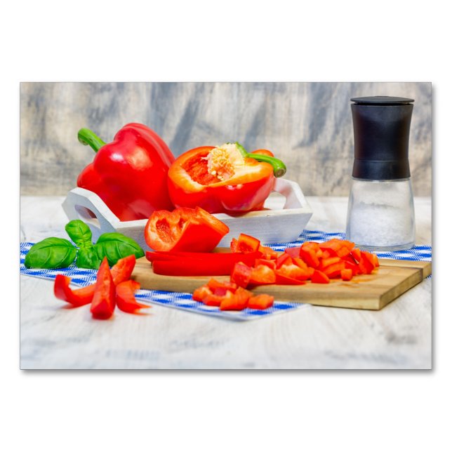 Sweet pepper still life table number (Back)