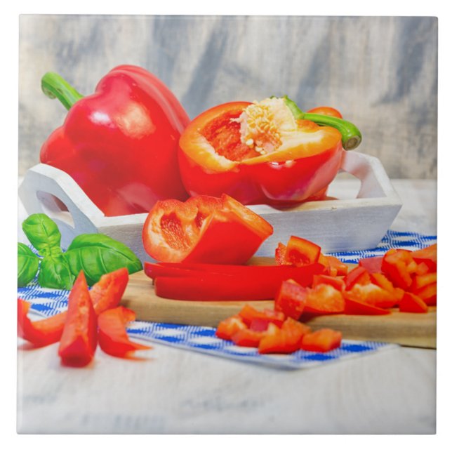 Sweet pepper still life tile (Front)