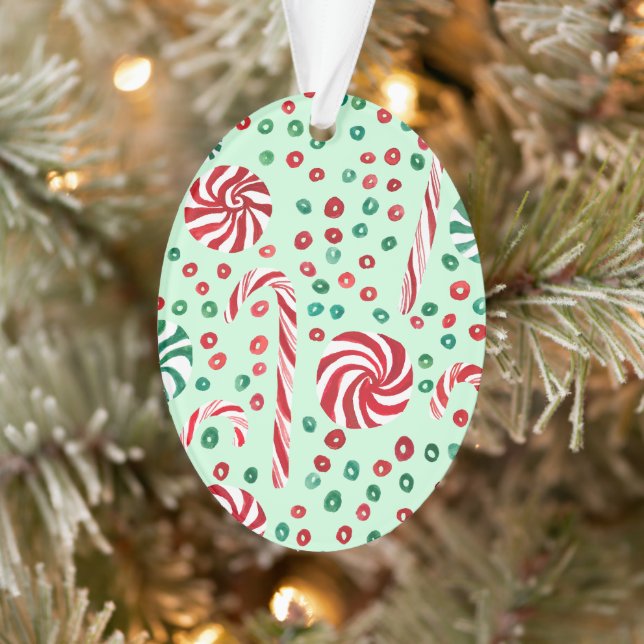 Sweet Peppermint Christmas Candy Cane Ornament (Tree)