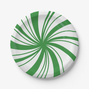 Sweet Peppermint Christmas Picnic Plates