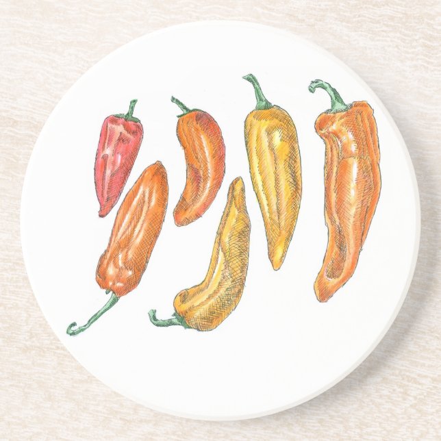 Sweet Peppers Coaster (Front)