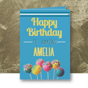 Sweet personalised Kid's Happy birthday card