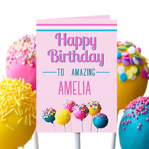 Sweet personalised Kid's Happy birthday card